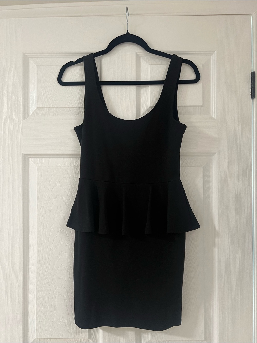 Classic Black Peplum Tank Dress